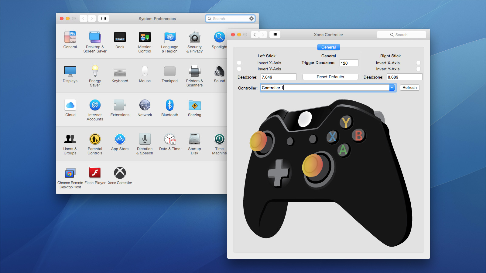 can i use xbox controller on mac for ps1 emulator